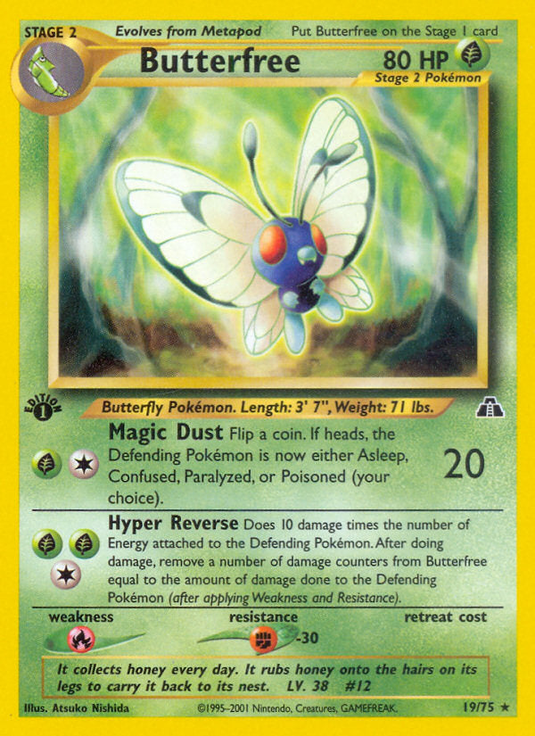 Neo Discovery Butterfree #19/75 first edition